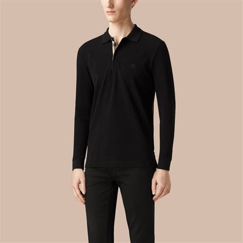 burberry placket polo|Long.